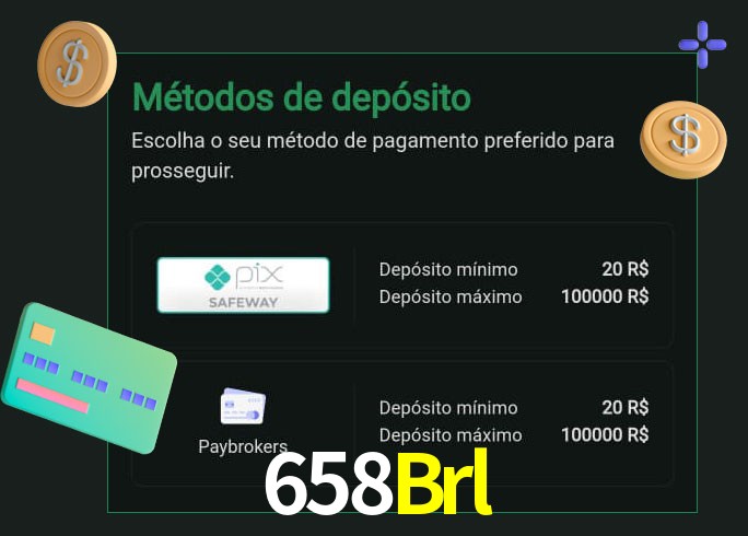 O cassino 658Brl oferece uma grande variedade de métodos de pagamento